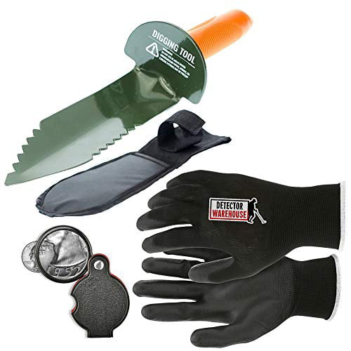SE Prospector's Choice 12 Serrated Edge Digger with Gloves and Magnifier 
